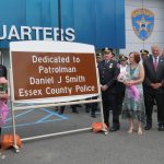 ESSEX COUNTY EXECUTIVE DIVINCENZO, STATE SENATOR RUIZ  AND SHERIFF FONTOURA DEDICATE SECTION OF HIGHWAY  IN HONOR OF SLAIN ESSEX COUNTY PATROLMAN Officer Daniel J. Smith was Fatally Shot on Interstate Route 280 in 1984