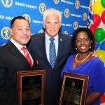 ESSEX COUNTY EXECUTIVE DIVINCENZO HOSTS ANNUAL ESSEX COUNTY LATINO HERITAGE MONTH CELEBRATION Estrella del Condado de Essex Awards  Are Presented to Newark Assistant Director of Public Safety Raul Malave  and Dr. Hortensia Kelly, President of Dr. Hortensia Kelly Medical Services
