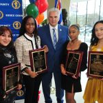 ESSEX COUNTY EXECUTIVE DIVINCENZO HOSTS ANNUAL ESSEX COUNTY WOMEN’S HISTORY MONTH CELEBRATION 2023 Althea Gibson Leadership Awards are Presented to Essex County Schools of Technology Students Ahmaya Johnson, Michelle Ametekpor and Alyson Chavez and Essex County College Student Yahira Rosales