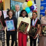 ESSEX COUNTY EXECUTIVE DIVINCENZO HOSTS ANNUAL ESSEX COUNTY WOMEN’S HISTORY MONTH CELEBRATION 2025 Althea Gibson Leadership Awards are Presented to Essex County Schools of Technology Students Ayliana Hernandez, Chelsey Perry and Hilary Samo  And Essex County College Students Laela Lawal and Towela Mwale